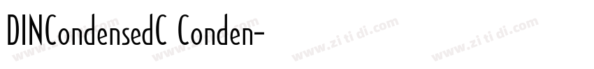 DINCondensedC Conden字体转换